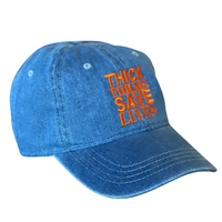 Thick Thighs Save Lives - Denim/Orange