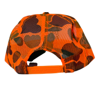 Thick Thighs Save Lives Trucker Hat - Camo/Neon Orange
