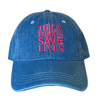 Thick Thighs Save Lives - Denim/Pink