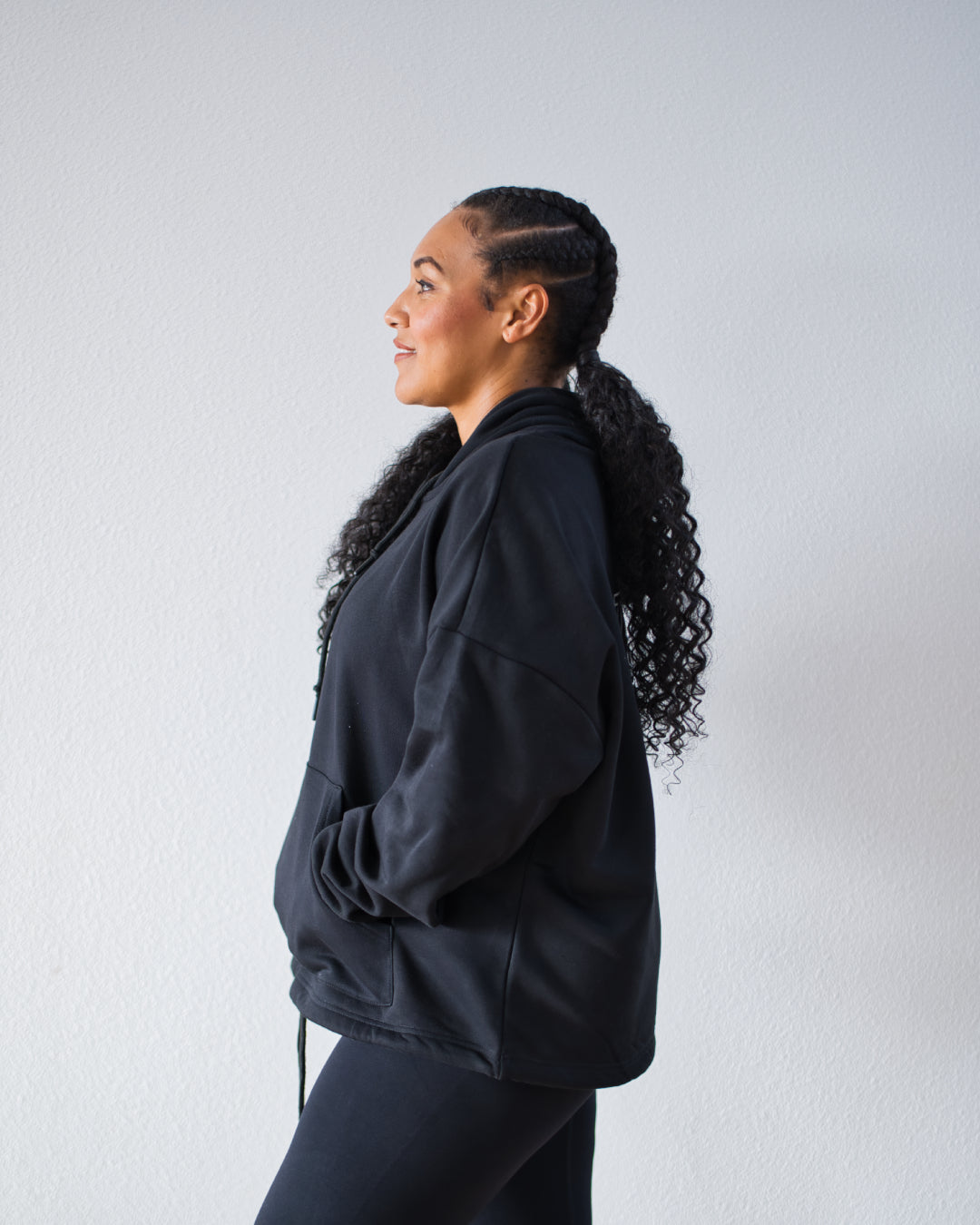 THICK THIGHS SAVE LIVES Embroidered Full Length Hoodie