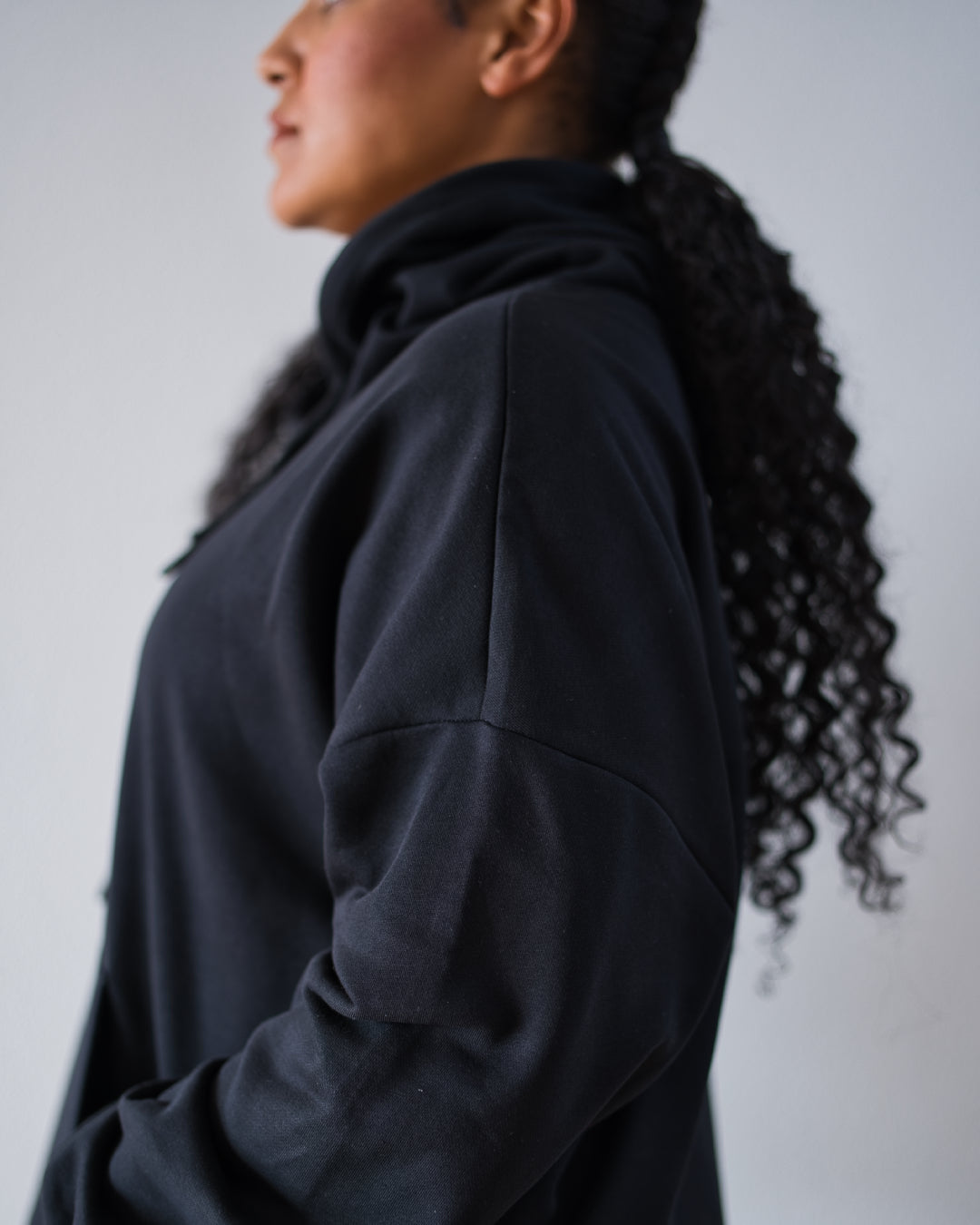 THICK THIGHS SAVE LIVES Embroidered Full Length Hoodie