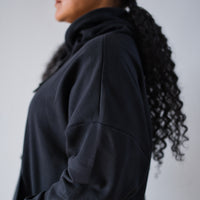 THICK THIGHS SAVE LIVES Embroidered Full Length Hoodie