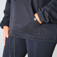 THICK THIGHS SAVE LIVES Embroidered Full Length Hoodie