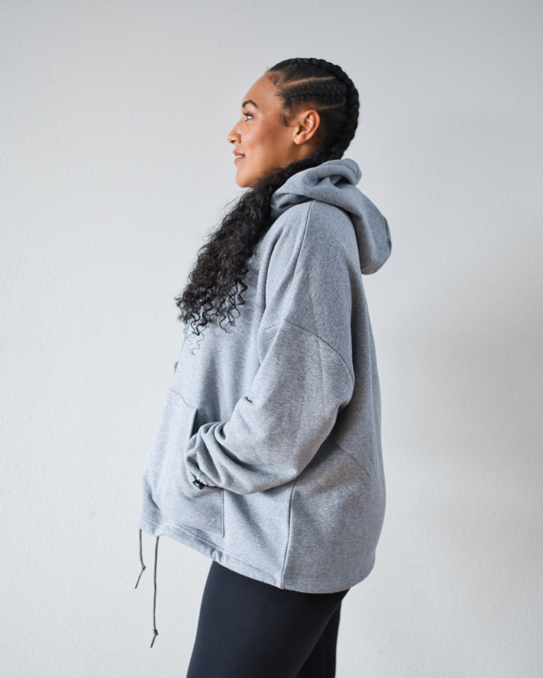THICK THIGHS SAVE LIVES Embroidered Full Length Hoodie