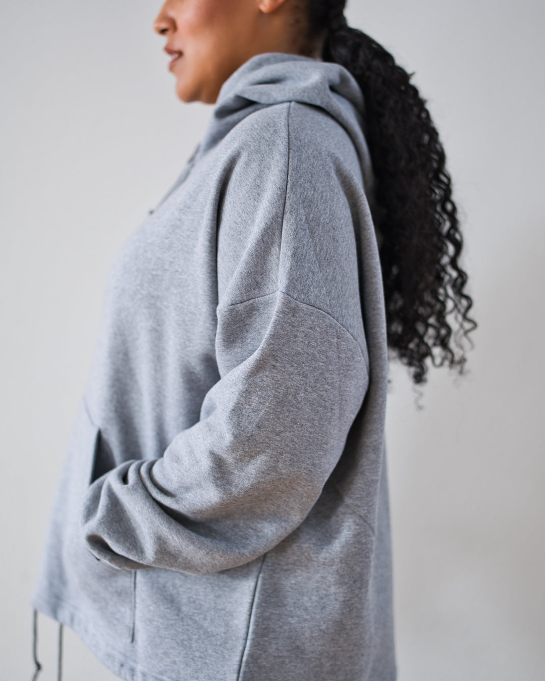 THICK THIGHS SAVE LIVES Embroidered Full Length Hoodie