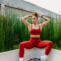 Pinot Red Contour Seamless Leggings