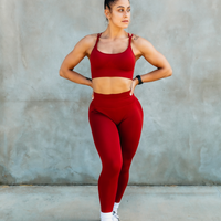 Pinot Red Contour Seamless Leggings