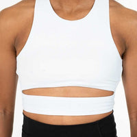 Cut Out Racerback Black Sports Top - Light Support