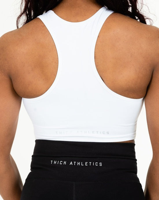 Cut Out Racerback Black Sports Top - Light Support