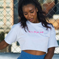 LOVE THIGH SELF Loose Fit Crop T-Shirt
