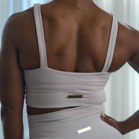 LUX Ribbed, Sandstone Align Sports Bra