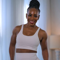 LUX Ribbed, Sandstone Align Sports Bra