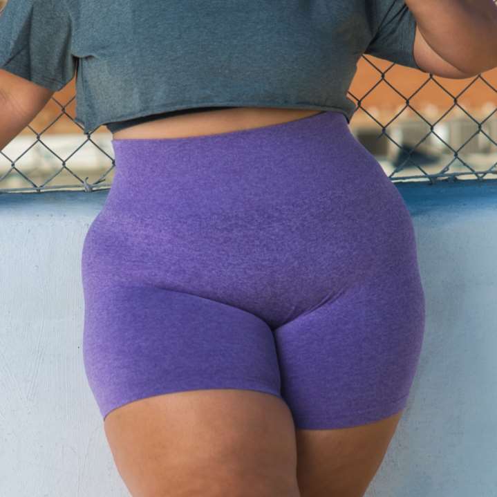 Lavender Purple Second Skin Seamless Biker Shorts