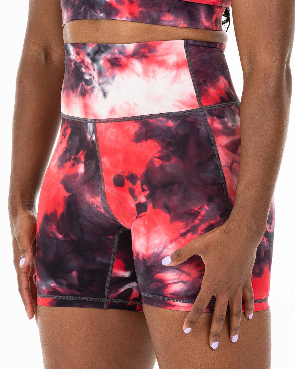 Galaxy Red Tie Dye 7″ Shorts