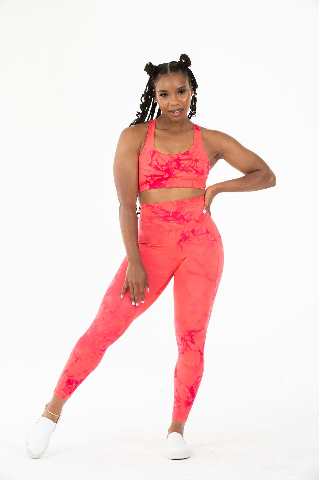 On-The-Move Chili Vein Pocket Leggings