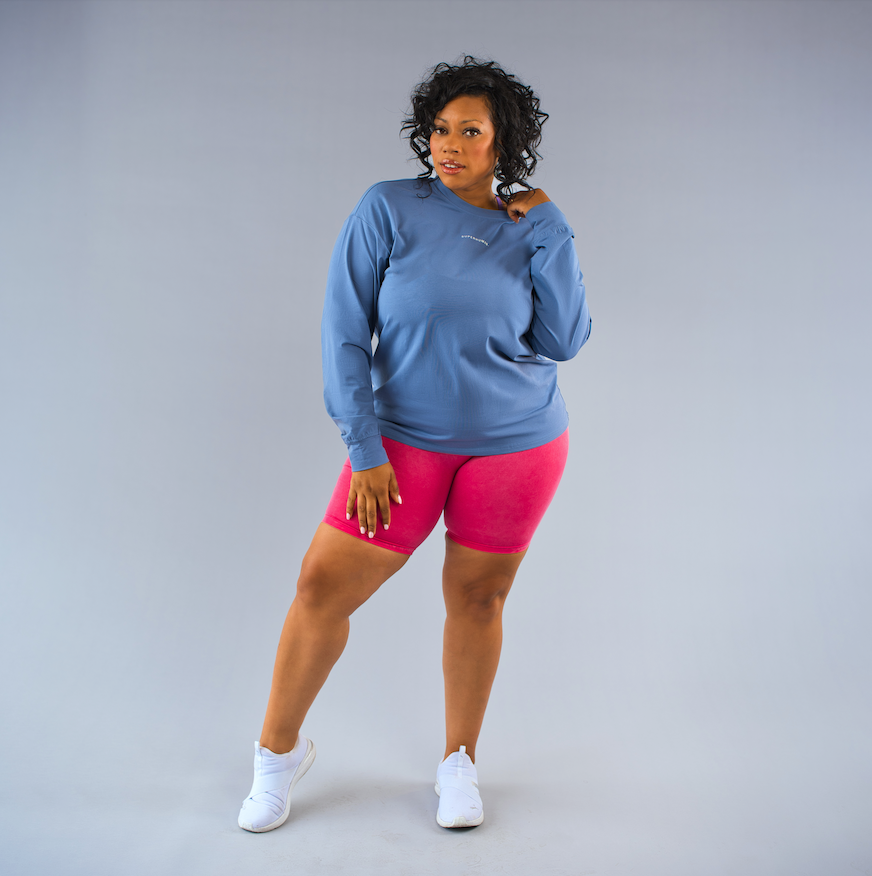 SUPERHUMAN Luxe Pump Cover Long Sleeve- Powder Blue