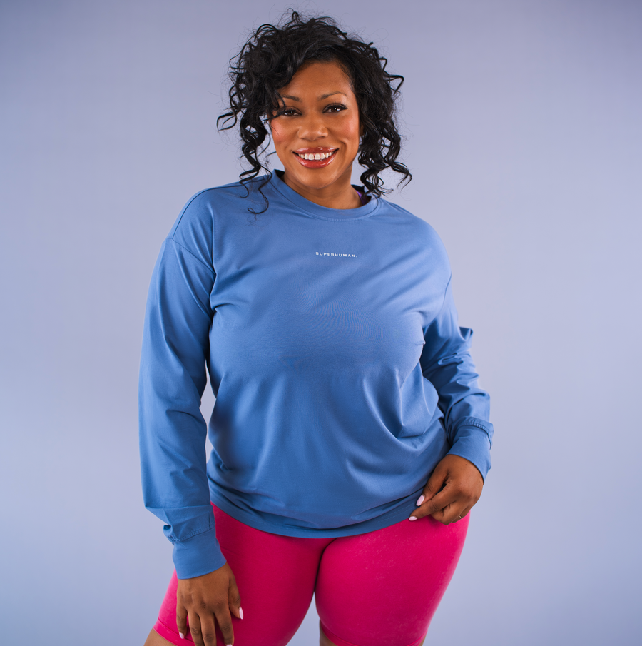 SUPERHUMAN Luxe Pump Cover Long Sleeve- Powder Blue