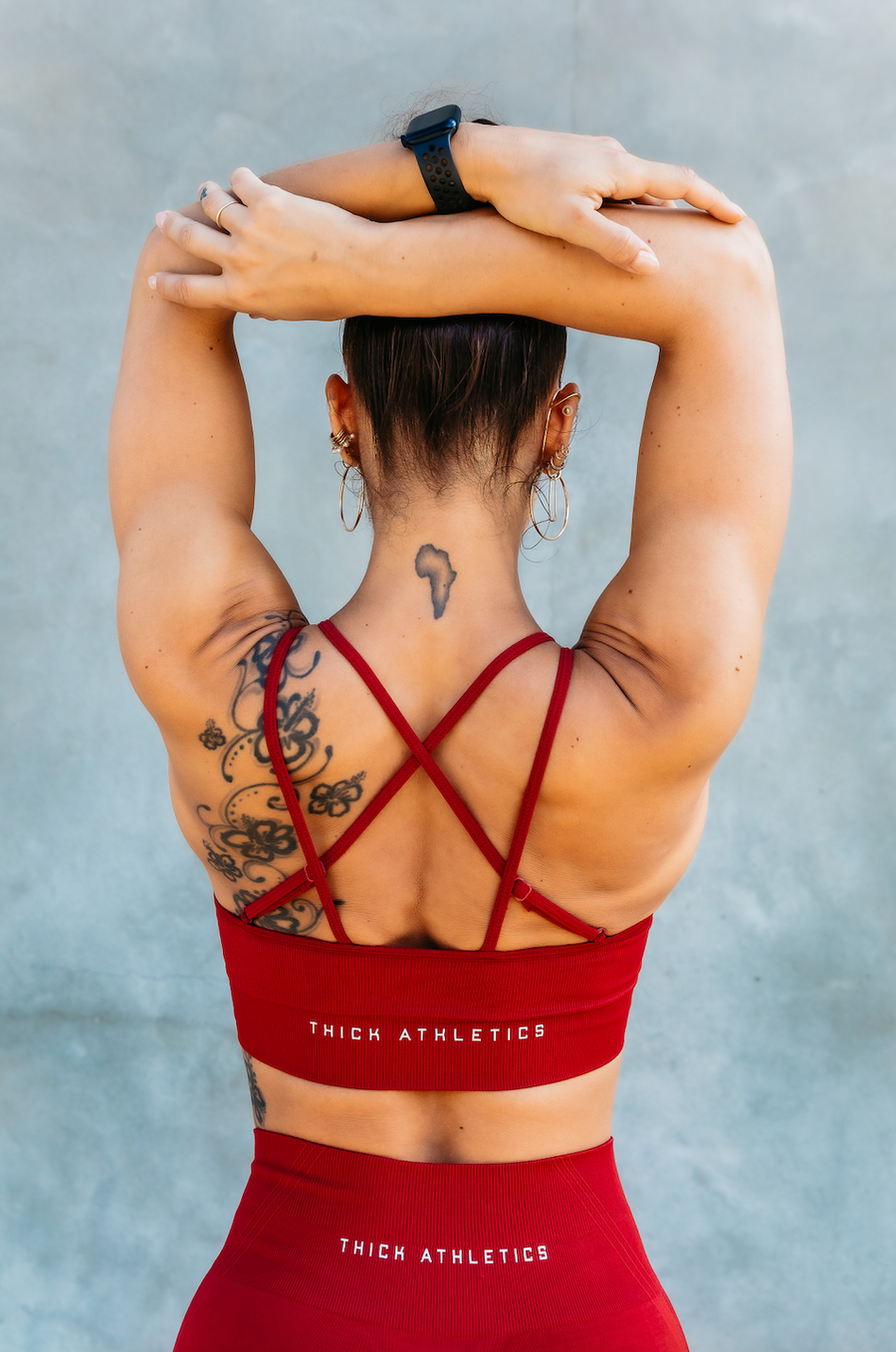 Pinot Red Contour Seamless Sports Bra