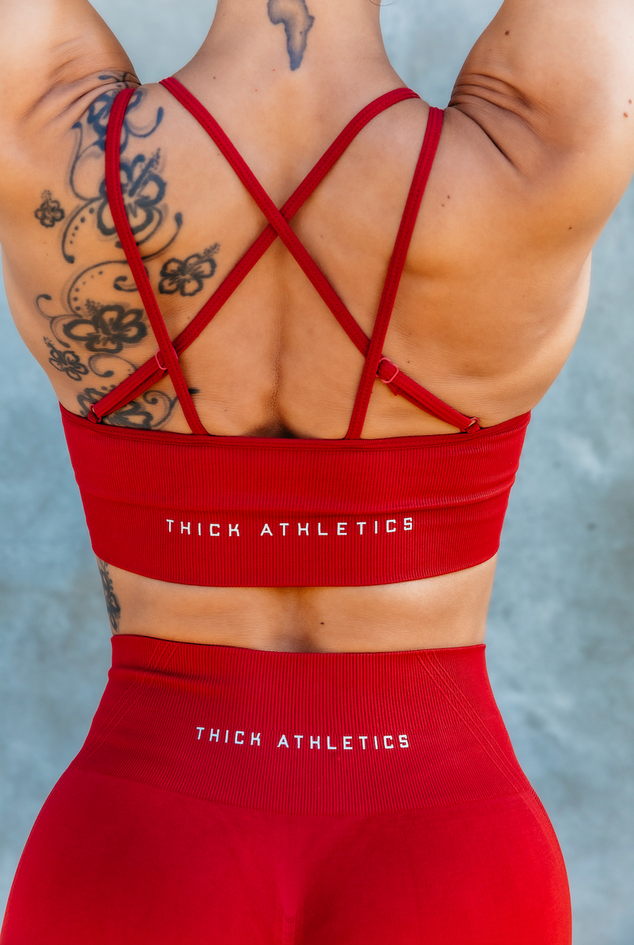 Pinot Red Contour Seamless Sports Bra