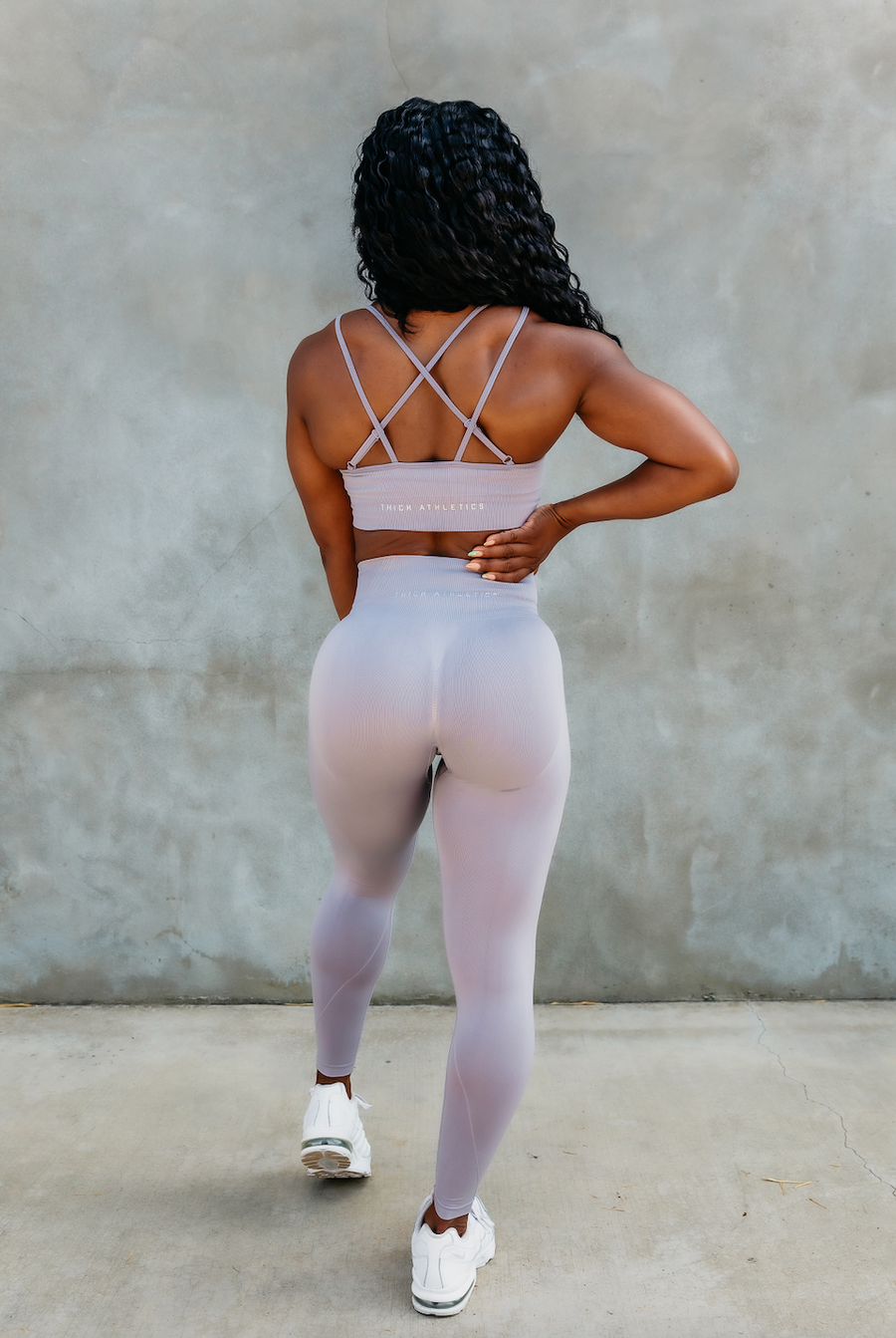 Lilac Grey Contour Seamless Sports Bra
