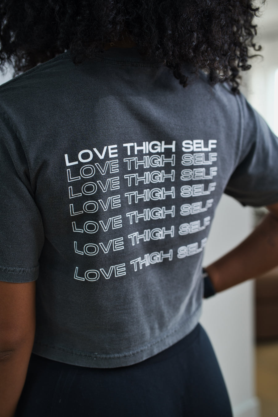 Love Thigh Self Crop T-Shirt