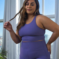 LUX Ribbed, Purple Moxie Sports Top