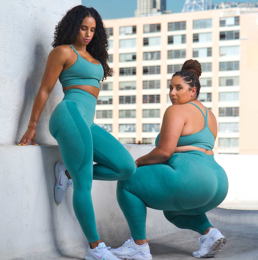 Seamless Y-Back Sports Bra Turquoise Teal