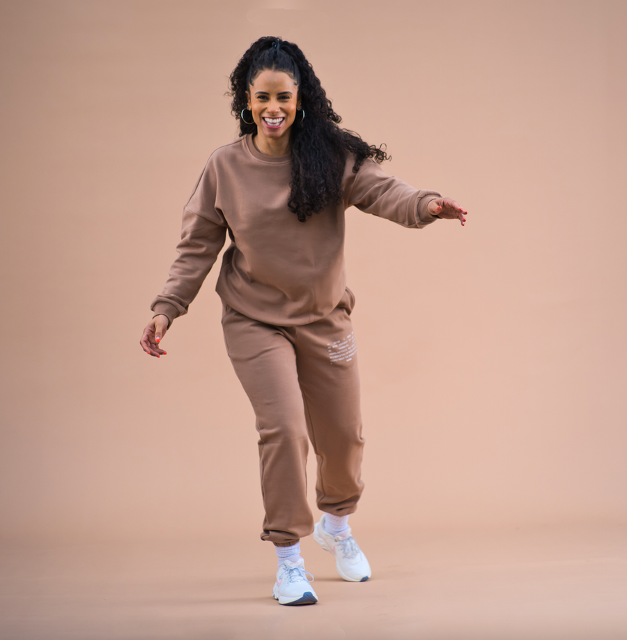 SUPERHUMAN Luxe Fleece Jogger- Latte
