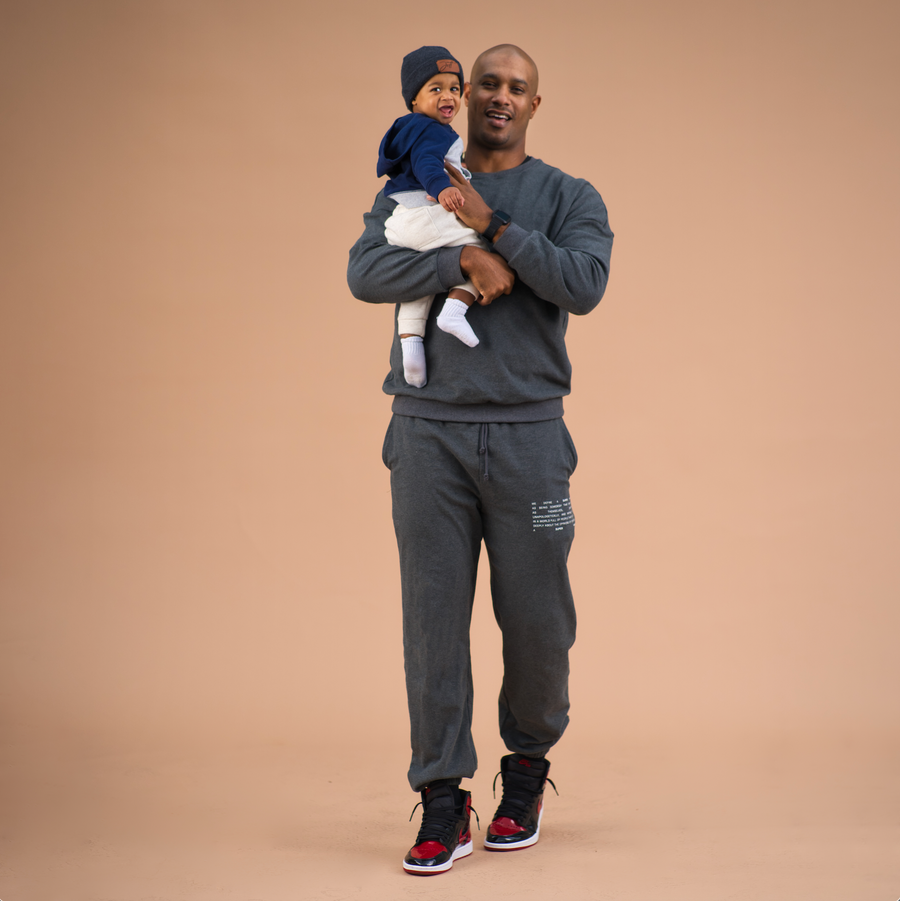 SUPERHUMAN Luxe Fleece Pullover-Charcoal
