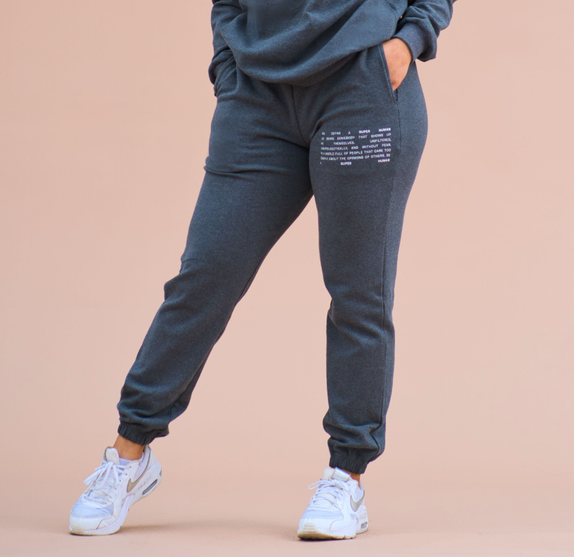 SUPERHUMAN Luxe Fleece Jogger- Charcoal