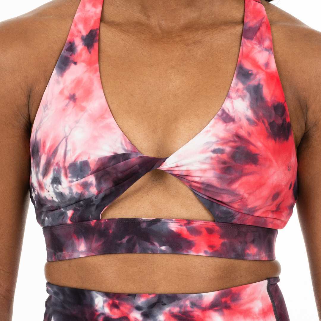 Signature Twist Galaxy Red Sports Bra