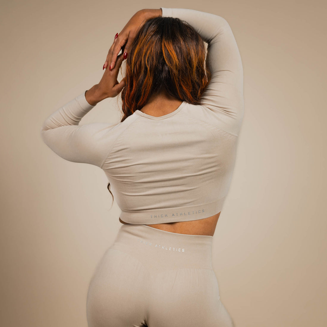 The Essentials: Cream Long Sleeve Crop