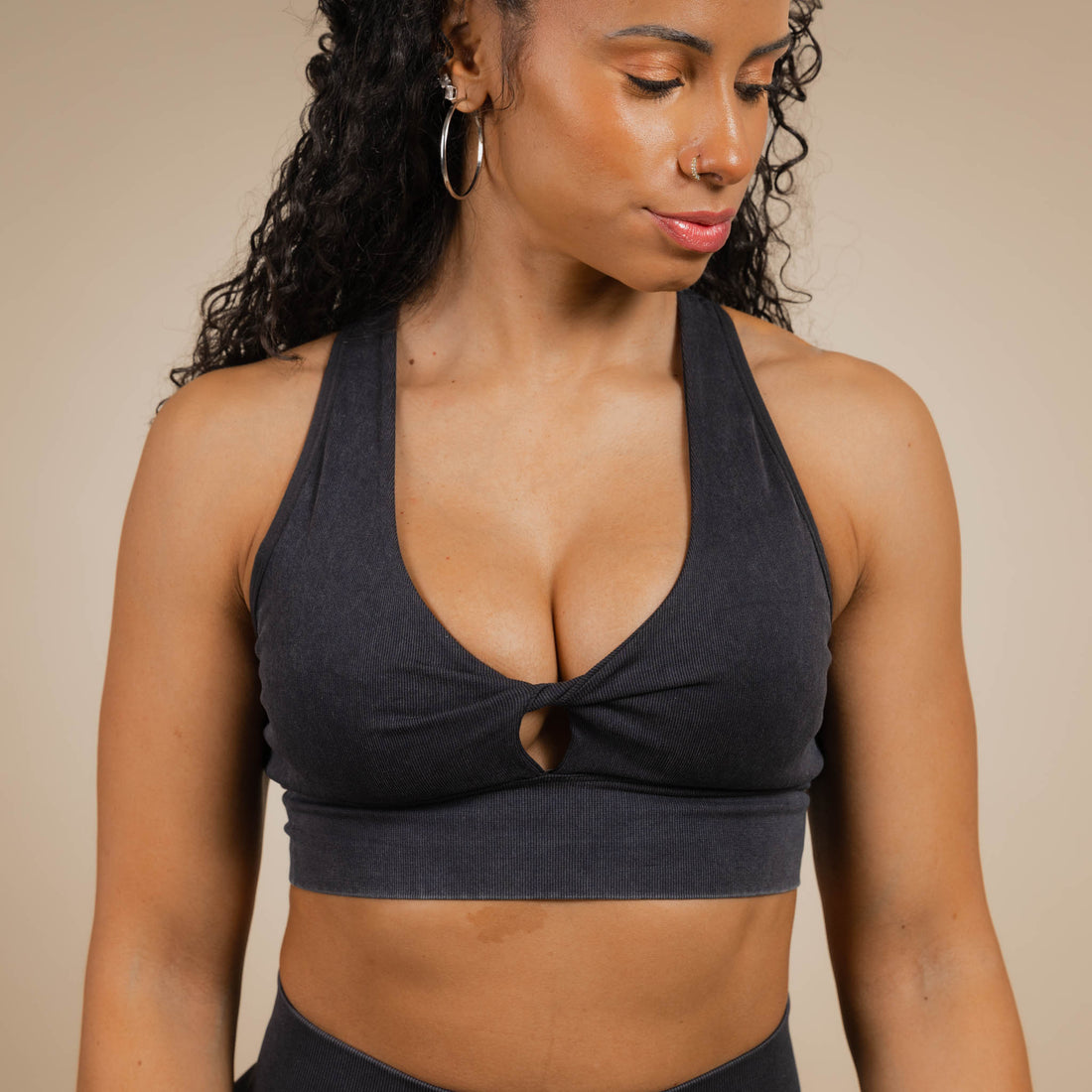 HIBRO Sports Bra with Non Removable Pads Womens Comfort